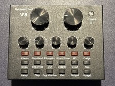 V8 Sound Card Live Audio Mixer V8 16 Sound Effects Recording Used