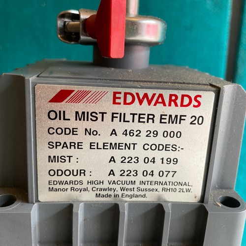 Edwards Vacuum E1M18 Rotary Vane Pump W/oil Mist Filter EMF 20 - Picture 11 of 12