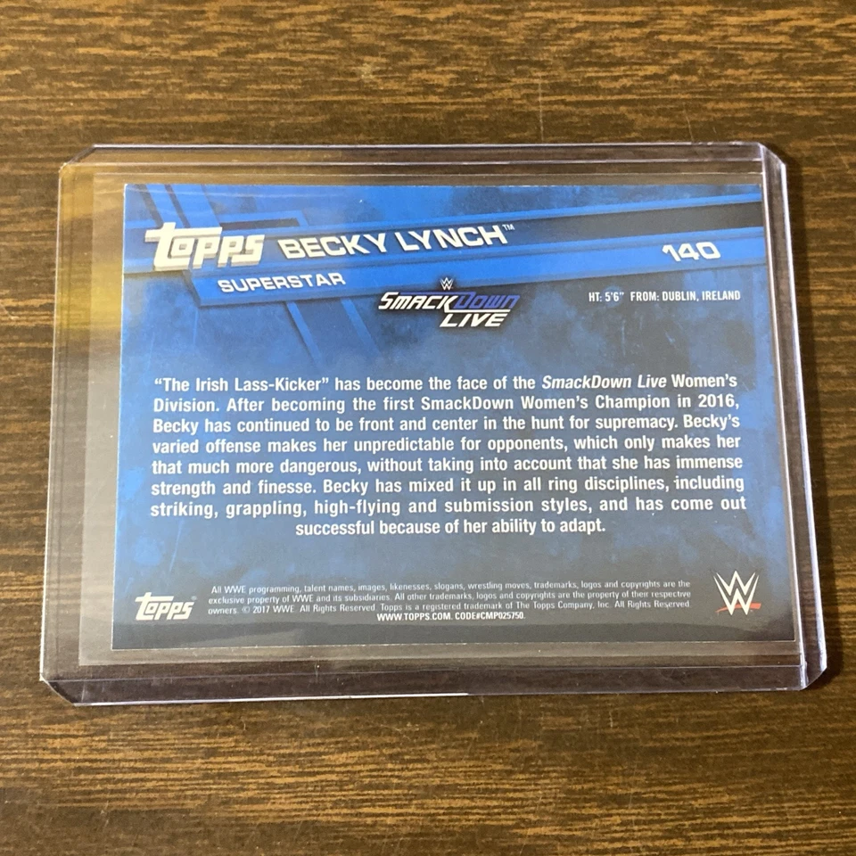 2017 Topps WWE Then Now Forever - Becky Lynch #140 - Image 2 of 2