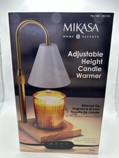 Mikasa White Adjustable Height Candle Warmer Lamp Wax Melter Home Accents