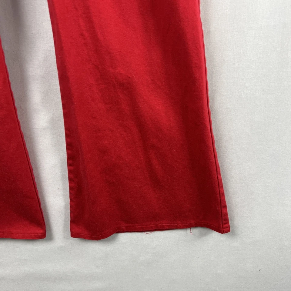 Pantalones Tracy Evans para mujer talla 5 con cordones rojo mezcla de algodón tiro bajo Foto 2 de 4