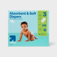 Disposable Diapers - Size 3 - 216ct - up up