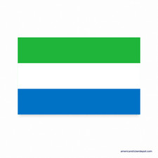 Sierra Leone Flag Sticker Decal Car Bumper Truck Motorcycle Vinyl 5x3 USA Made