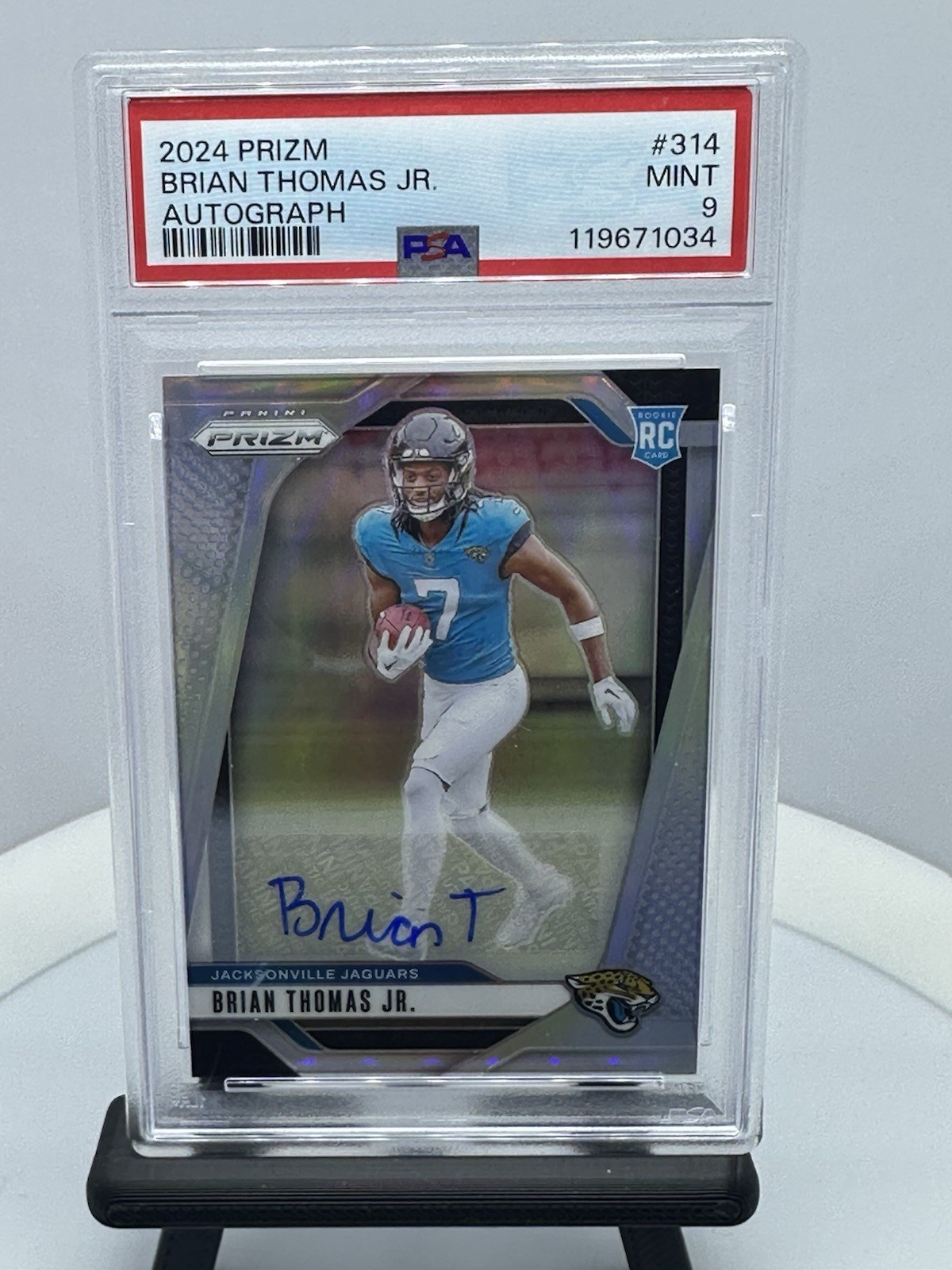 2024 Panini Prizm - Rookies Brian Thomas Jr. #314 Silver Prizm Autographs