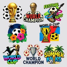 World Cup Stickers Vinyl Customizable Personalized for Window Laptop Wall