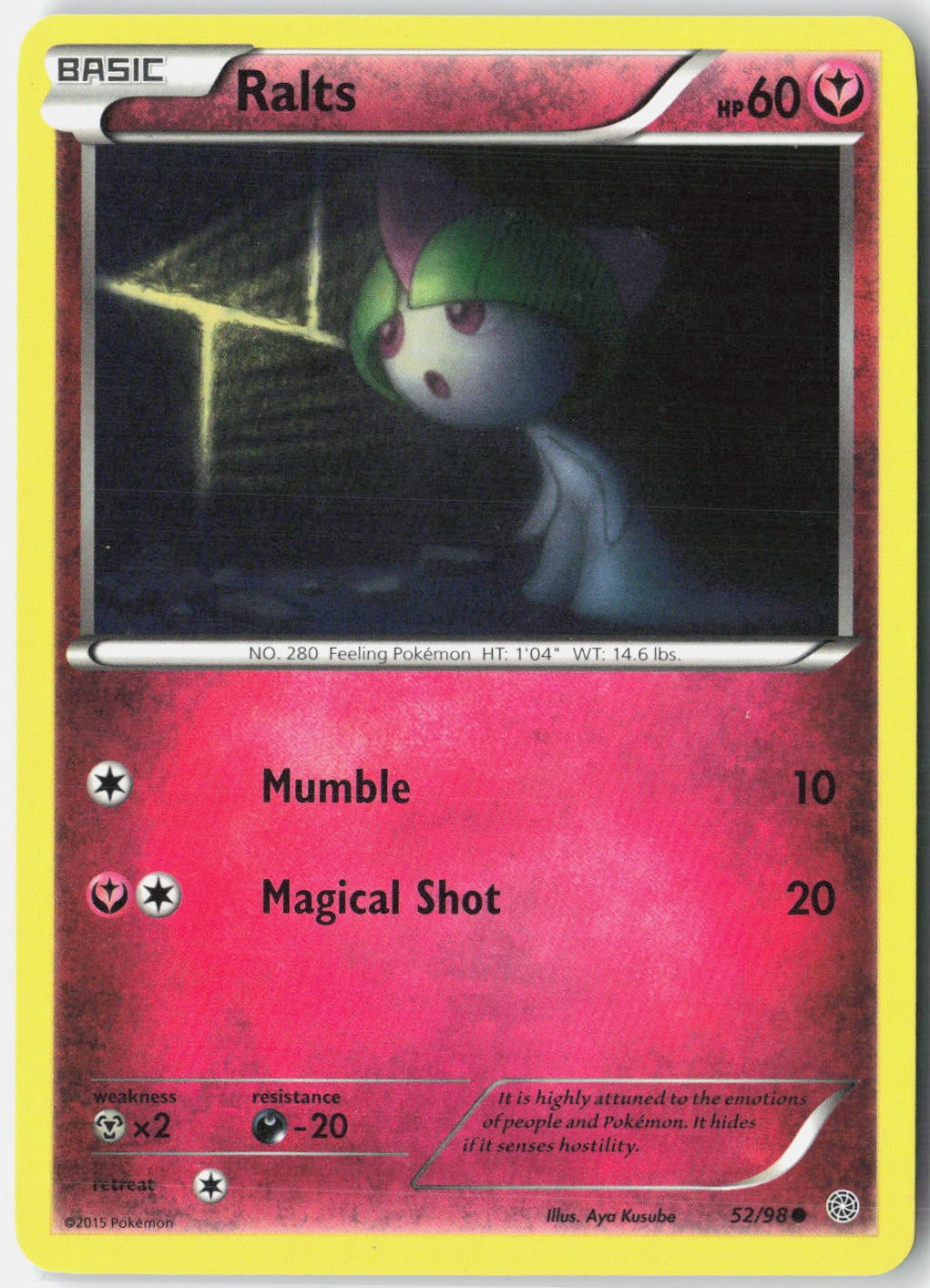 Ralts 52/98 Common Ancient Origins Pokemon Lightly Played