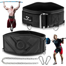 3-in-1 Weighted Pull Up Belt, Weight Lifting Dip Belt with 40.6 IN Chain  Self