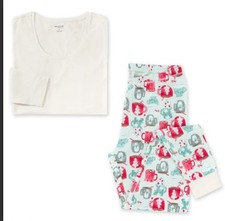 Women  s Burt's Bees Family Jammies Christmas Holiday Cotton Pajamas Small -Mugs