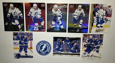Tampa Bay Sticker + Victor Hedman Card Lot 2021-22 Upper Deck Red Die Cut #DC-43