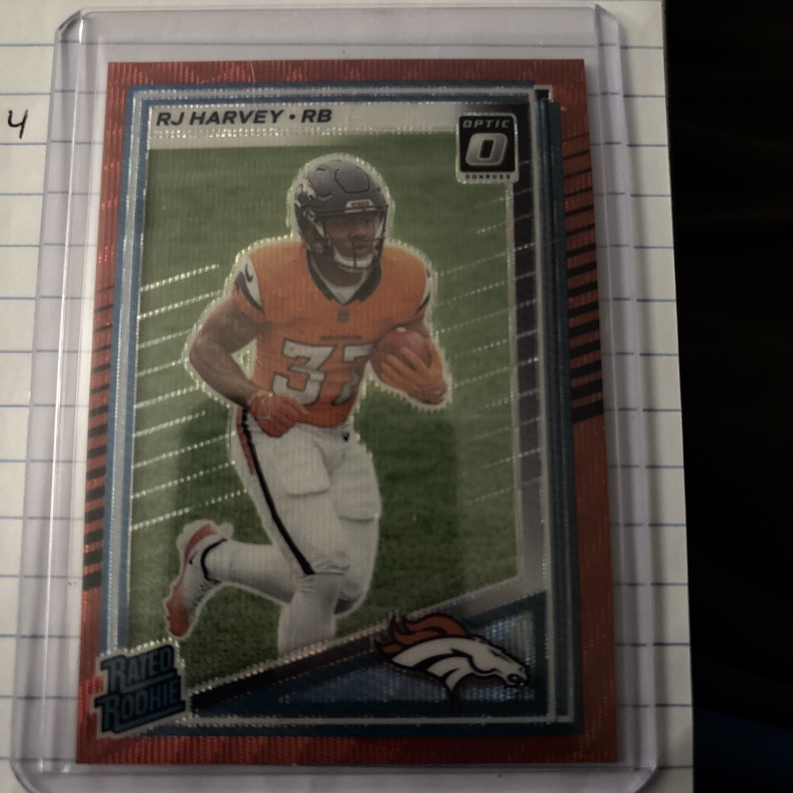 2025 Donruss RJ Harvey #312 Rated Rookie Red Wave Optic Preview