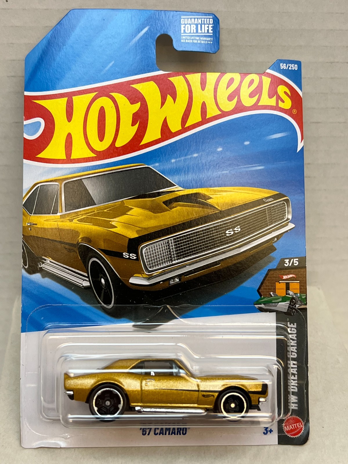 NIP 2026 Hot Wheels Mainline '67 Camaro 56/250 Gold HW Dream Garage 3/5