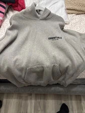 New Dark Oatmeal Essentials Hoodie Size XL