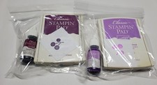 STAMPIN UP CLASSIC INK PADS WITH MATCHING REFILL BOTTLES LOT OF 2 SETS