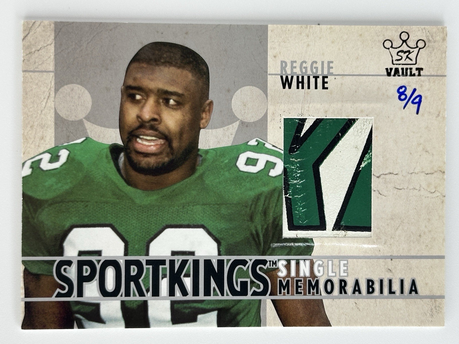 2007 Sportkings Vault Reggie White Game Used Cleat Silver SM-43 8/9 Eagles
