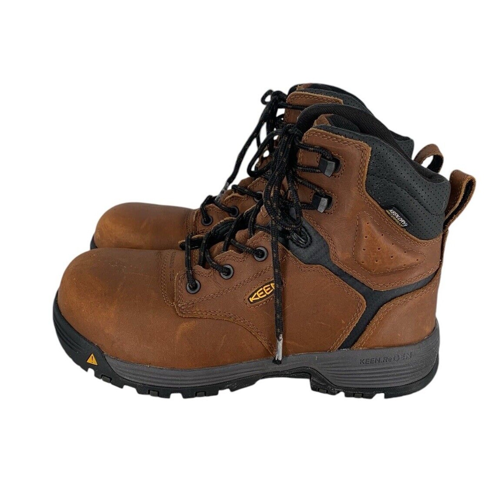Stivali impermeabili KEEN donna Chicago 6’ in pelle marrone taglia 8 5 M