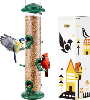 Heavy Duty Metal Hanging Wild Bird Seed Feeder Rustproof Outdoor Garden Decor