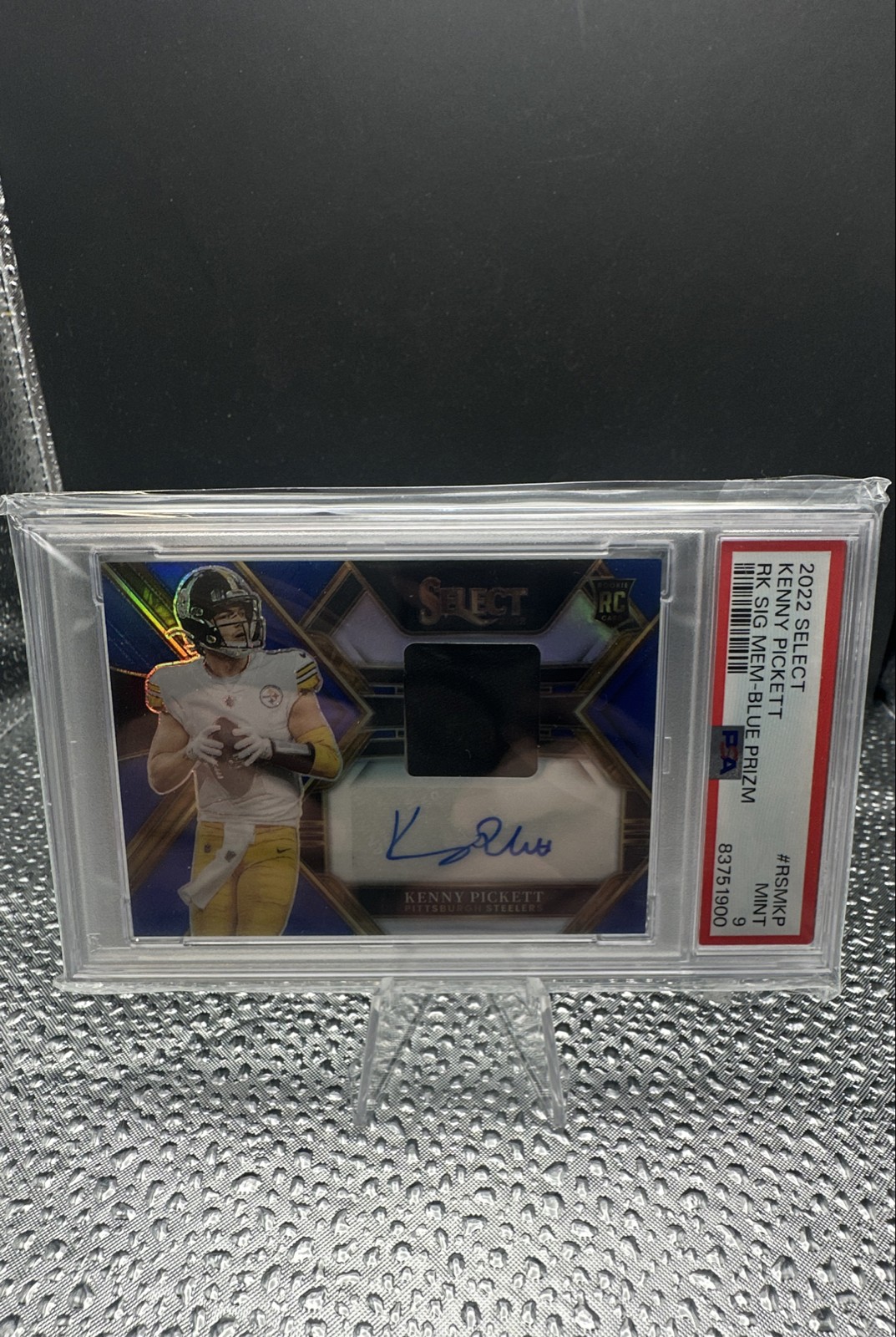 2022 Panini Select - Rookie Signature Memorabilia Kenny Pickett  Blue Prizm /75 