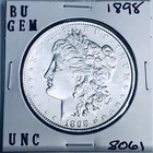 1898 BU GEM MORGAN SILVER DOLLAR UNC MS+++ U.S. MINT RARE COIN 8061