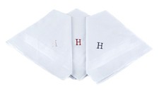 Initial Handkerchief For Men Monogrammed Boxed Set 100 Cotton 3 PCS