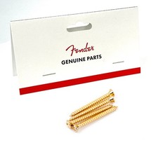 REAL Fender Neck Mounting Screws GOLD 4-Pack Strat Tele P J Bass Guitar