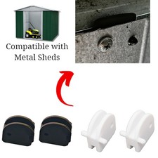 2x Replacement Door Slides Set for Yardmaster Outsunny Metal Garden Sheds