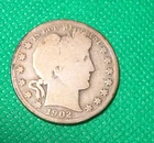 1902 (S) Barber Half Dollar -  Good  / About Good  - See Picts # 1155
