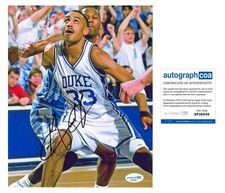 Grant Hill AUTOGRAPH Signed Duke Blue Devils Basketball 8x10 Photo ACOA