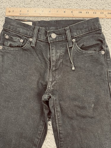 Levis Premium Jeans Women 27x32 Black Skinny Taper Denim - Picture 6 of 13