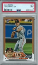 2023 Topps # 472   Ford Proctor   Gold   Rare 1614/2023   Rookie Card PSA 9 Mint