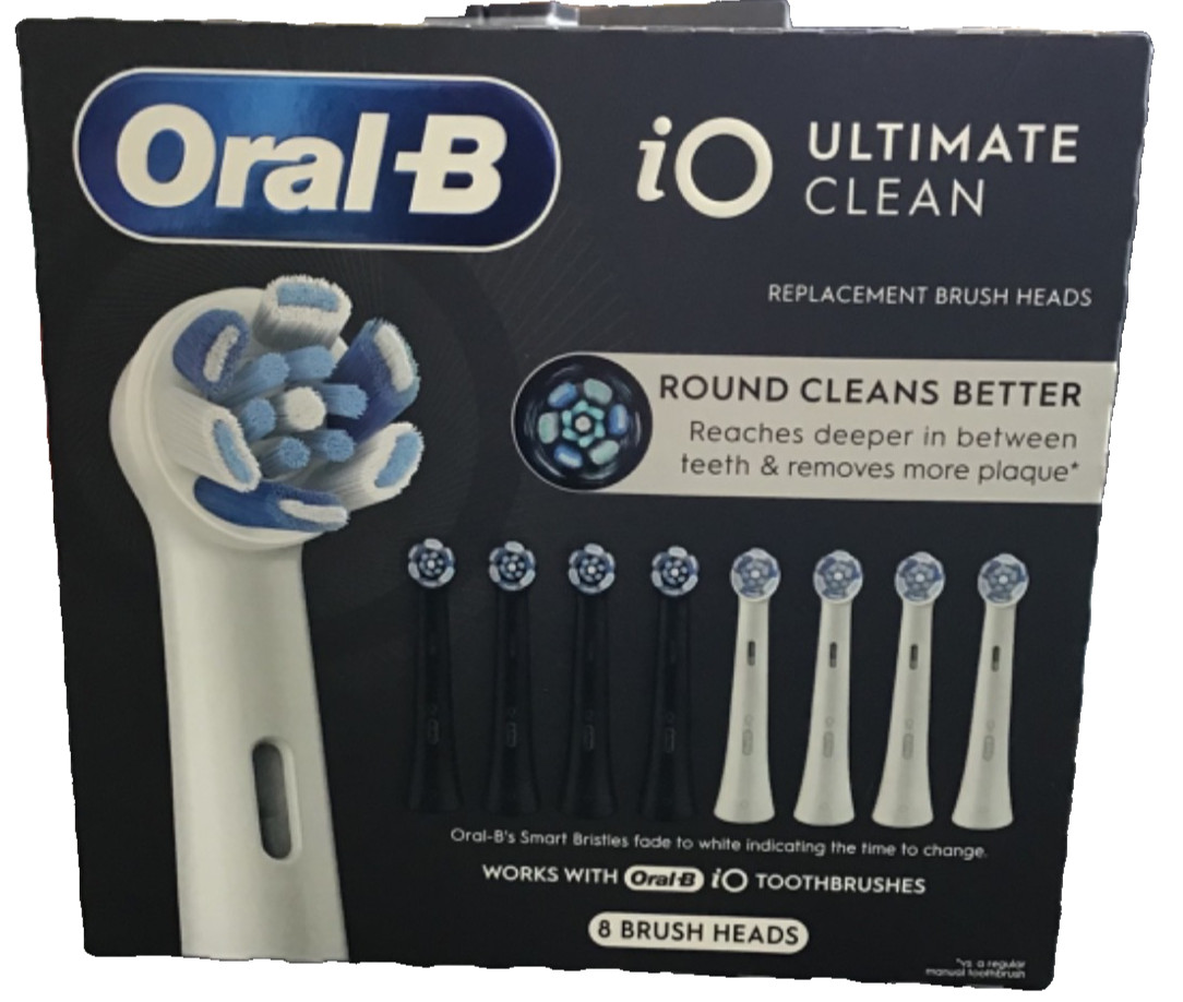 Oral B io Ultimate Clean replacement brush heads 8 pcs NEW SEALED Free Shipping