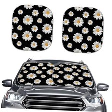 Fashion Windshield Sun Shade, Flower Designs Auto Car Truck SUV Vehicle Daisy
