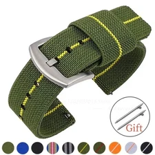 Nylon Elastic Watch Band 20mm 22mm Quick Release Strap Military Sport for Seiko✅