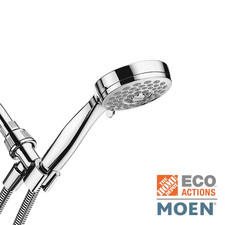 Eos 3-Spray Single Wall Mount 3.8 In. Handheld Shower Head 1.75 GPM in Chrome