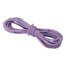 Cavo in pelle intrecciato tondo 3 mm per gioielli artigianali, viola chiaro (3 iarde)
