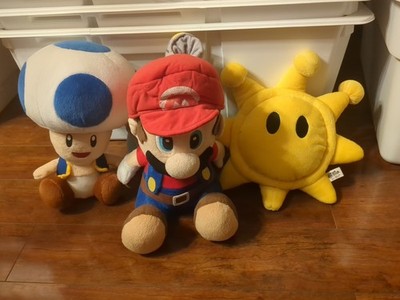 2002 Super Mario Sunshine Full SEGA Plush Set Fludd Toad Shine Sprite  Nintendo
