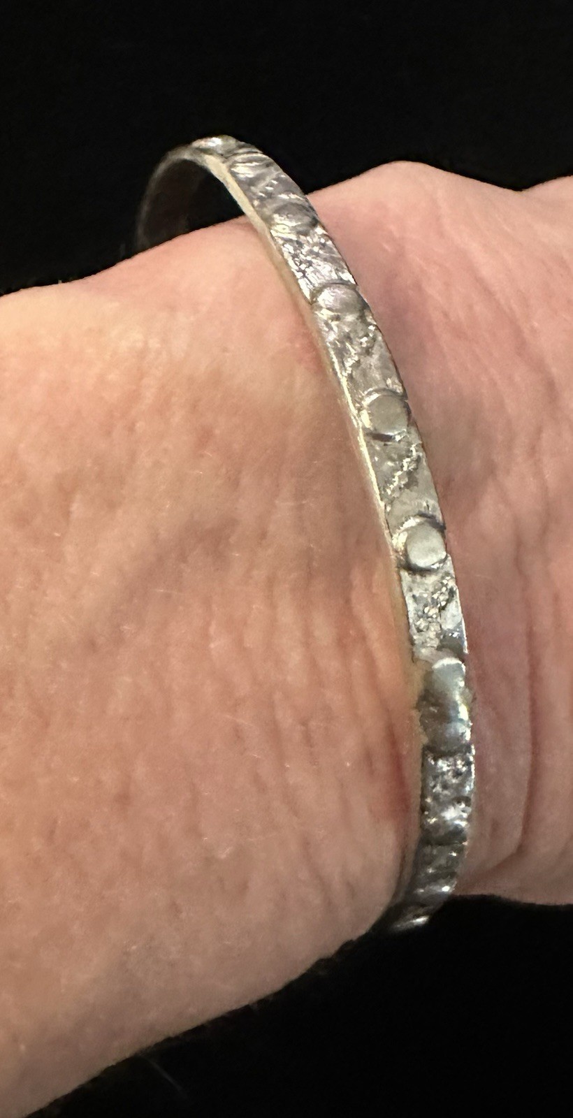 Alpaca Silver Bangle Bracelet - image 1