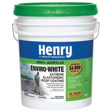 687 Enviro-White 100 Acrylic Elastomeric Reflective Roof Coating 4.75 Gal.-HE68
