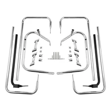 Saddlebag Guard Rail Mounts Bracket Fit For Harley Touring Touring FLHT 97-08