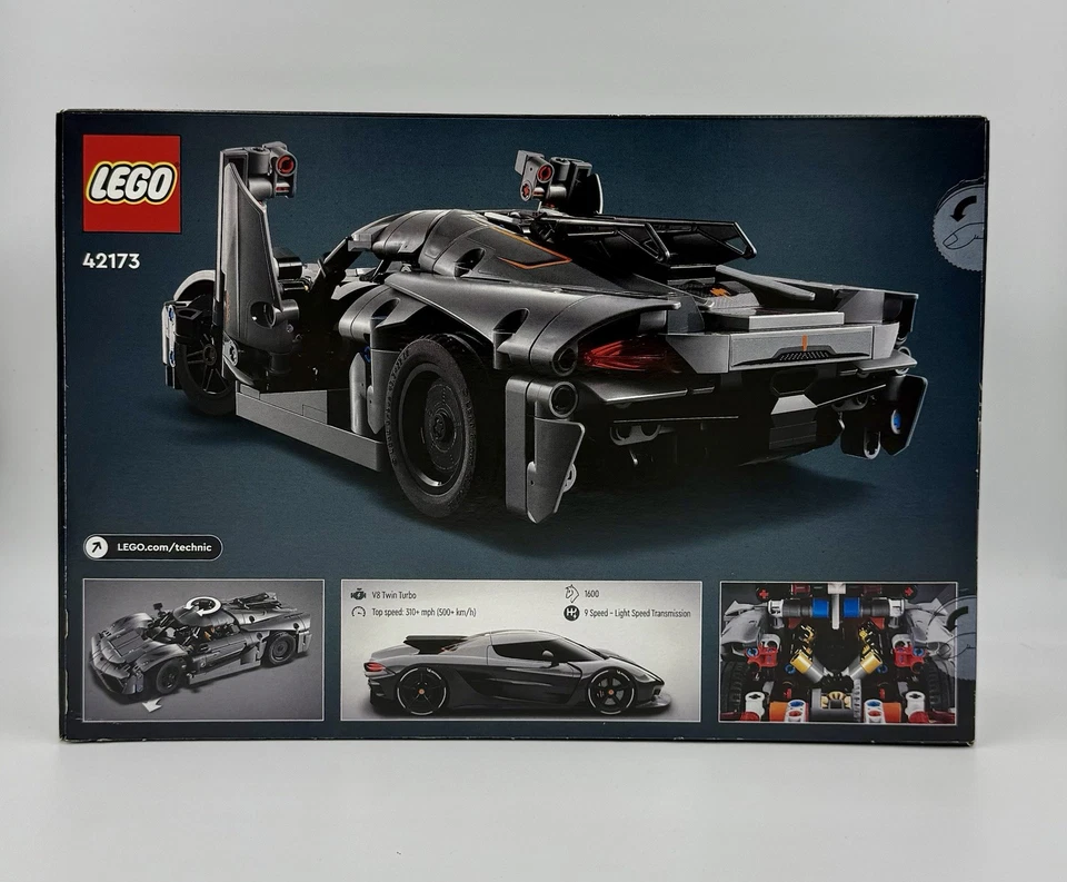 LEGO® Technic™ Koenigsegg Jesko Absolut Grey Hypercar 42173 NEW - Image 3 of 4