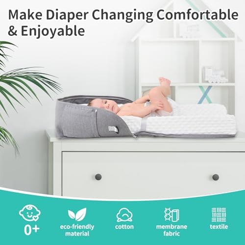 Portable Baby Diaper Changing Pad Foam Contoured Changing Table Pad with Basic - Picture 3 of 7