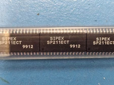 (5PC) SP211ECT SIPEX Line Transceiver 4 Func 4 Driver 5 Rcvr CMOS SOIC28