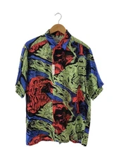 WACKO MARIA Short Sleeve Shirt L Rayon Multi color All Over Pattern
