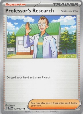 Professor's Research [Professor Elm] 123/131 Prismatic Evolutions Pokemon NM