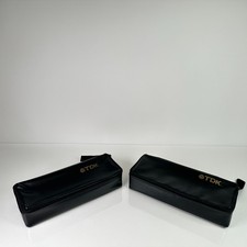 Lot of 2 TDK Case Logic Cassette Tape Fabric Storage Leather Carrying Case