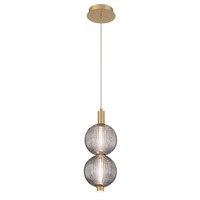 Led HäNgeleuchte Pendelleuchte Metall Glas Rund Ø 15.2 Cm Kugelschirm 3000 K