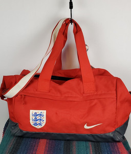 Nike England National Soccer Team Duffle Bag Red/Black Soccer Gear Collection