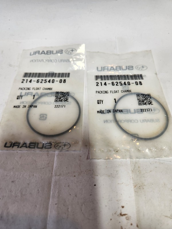 Subaru / Robin 214-62540-08 Float Bowl Gasket, Packing, NOS OEM, Qty 3.