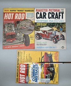 Vintage Hot Rod & Car Craft Mag Lot “Big T” Rebel Rambler Roadster Muscle