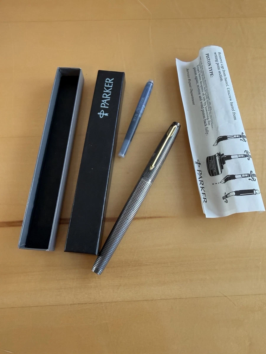 Parker Gold, 14K Nib Sterling Silver Collectible Fountain Pens for