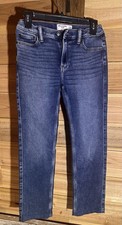 ABERCROMBIE KIDS GIRLS STRAIGHT SLIM JEANS SIZE 13/14 ADJUSTABLE INNER WAISTBAND
